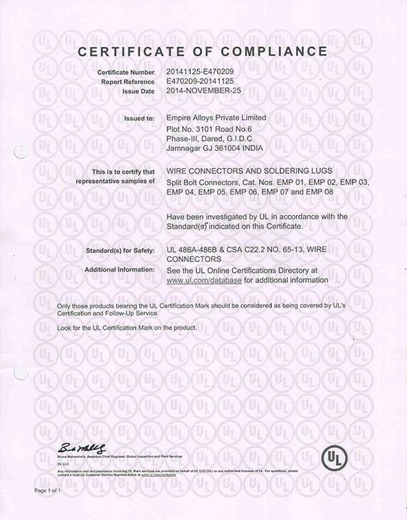 CERTIFICATE OF COMPLIANCE
